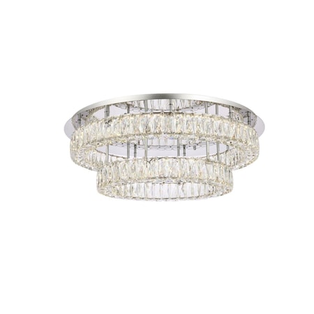 Elegant Lighting Elegant Lighting  30 in. Monroe LED Double Flush Mount, Chrome 3503F30L2C
